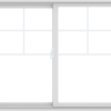 WDMA 60X48 (59.5 x 47.5 inch) White uPVC/Vinyl Sliding Window with Top Colonial Grids Grilles