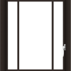 WDMA 24x36 (23.5 x 35.5 inch) Dark Bronze aluminum Push out Casement Window with Prairie Grilles