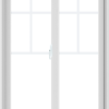 WDMA 36X60 (35.5 x 59.5 inch) White uPVC/Vinyl Sliding Window with Top Colonial Grids Grilles
