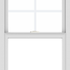 WDMA 24x36 (24.5 x 36.5 inch) White uPVC/Vinyl Single and Double Hung Window with Top Colonial Grids