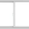 WDMA 84X36 (83.5 x 35.5 inch) White uPVC/Vinyl Sliding Window without Grids Interior