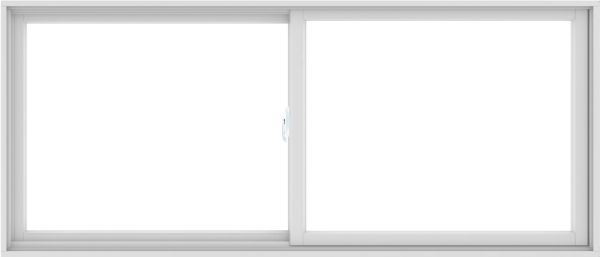WDMA 84X36 (83.5 x 35.5 inch) White uPVC/Vinyl Sliding Window without Grids Interior