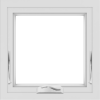 WDMA 24x24 (23.5 x 23.5 inch) black uPVC/Vinyl Crank out Awning Window without Grids Interior