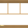 WDMA 36x24 (35.5 x 23.5 inch) Pine Wood Dark Grey Aluminum Crank out Casement Window with Fractional Grilles