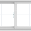 WDMA 48X24 (47.5 x 23.5 inch) White uPVC/Vinyl Sliding Window with Colonial Grilles