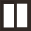 WDMA 24x24 (23.5 x 23.5 inch) Dark Bronze Aluminum Slide Window without grids exterior