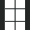 WDMA 24x36 (23.5 x 35.5 inch) black uPVC/Vinyl Picture Window with Colonial Grilles Exterior