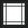 WDMA 24x24 (23.5 x 23.5 inch) black uPVC/Vinyl Crank out Awning Window with Prairie Grilles Exterior