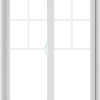 WDMA 36X48 (35.5 x 47.5 inch) White uPVC/Vinyl Sliding Window with Top Colonial Grids Grilles