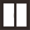 WDMA 24x24 (23.5 x 23.5 inch) Dark Bronze Aluminum Slide Window without Grids Interior