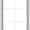 WDMA 24x36 (23.5 x 35.5 inch) White aluminum Push out Casement Window with Colonial Grilles