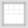WDMA 24x24 (23.5 x 23.5 inch) White Aluminum Picture Window with Top Colonial Grids