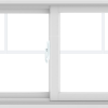 WDMA 48X24 (47.5 x 23.5 inch) White uPVC/Vinyl Sliding Window with Fractional Grilles
