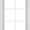 WDMA 24x36 (23.5 x 35.5 inch) black uPVC/Vinyl Picture Window with Colonial Grilles Interior