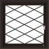 WDMA 24x24 (23.5 x 23.5 inch) Dark Bronze Aluminum Push out Casement Window with Diamond Grids