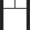 WDMA 24x36 (23.5 x 35.6 inch) black uPVC/Vinyl Crank out Casement Window with Fractional Grilles Exterior