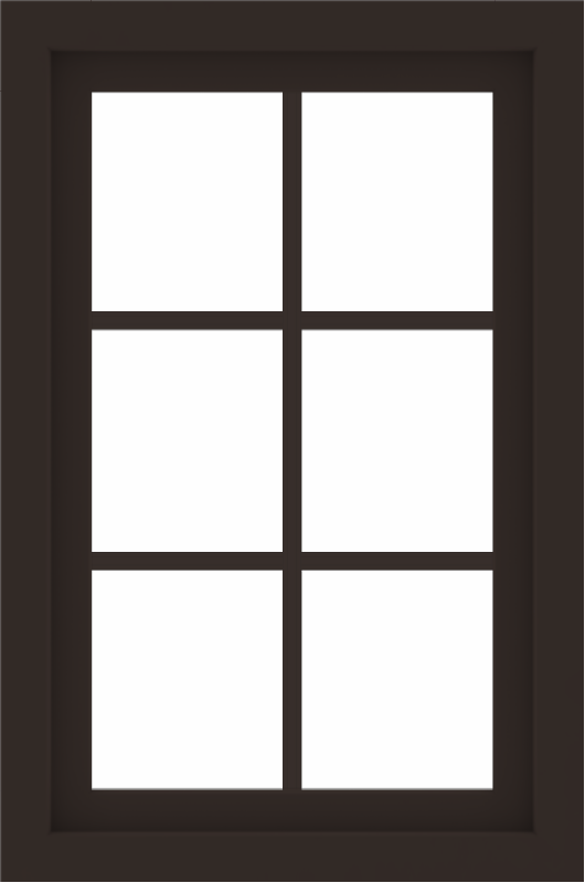 WDMA 24x36 (23.5 x 35.5 inch) Dark Bronze aluminum Picture Window with Colonial Grilles