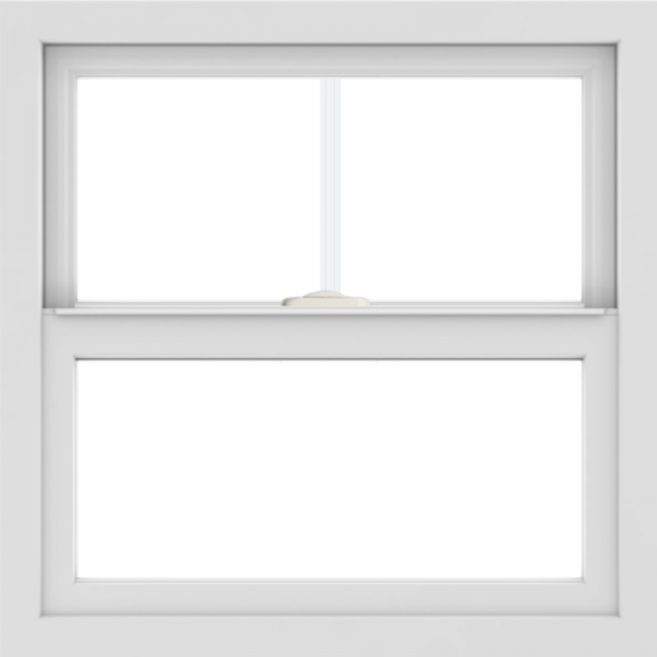 WDMA 24x24 (23.5 x 23.5 inch) White Aluminum Single and Double Hung Window with Top Colonial Grids