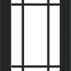 WDMA 24x36 (23.5 x 35.5 inch) black uPVC/Vinyl Picture Window with Prairie Grilles Interior