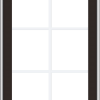 WDMA 24x36 (23.5 x 35.5 inch) Dark Bronze aluminum Push out Awning Window with Colonial Grilles