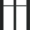 WDMA 24x36 (23.5 x 35.5 inch) black uPVC/Vinyl Slide Window with Fractional Grilles Exterior