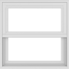 WDMA 24x24 (23.5 x 23.5 inch) White uPVC/Vinyl Single and Double Hung Window without grids exterior