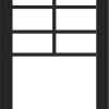 WDMA 24x36 (23.5 x 35.6 inch) black uPVC/Vinyl Crank out Casement Window with Top Colonial Grids Exterior
