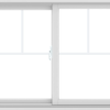 WDMA 48X36 (47.5 x 35.5 inch) White uPVC/Vinyl Sliding Window with Fractional Grilles