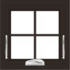 WDMA 24x24 (23.5 x 23.5 inch) Dark Bronze Aluminum Crank out Awning Window with Colonial Grilles