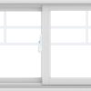 WDMA 48X24 (47.5 x 23.5 inch) White uPVC/Vinyl Sliding Window with Top Colonial Grids Grilles