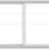 WDMA 84X36 (83.5 x 35.5 inch) White uPVC/Vinyl Sliding Window with Top Colonial Grids Grilles