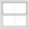 WDMA 24x24 (23.5 x 23.5 inch) White uPVC/Vinyl Single and Double Hung Window with Colonial Grilles