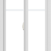 WDMA 24x36 (23.5 x 35.5 inch) black uPVC/Vinyl Slide Window with Fractional Grilles Interior