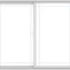 WDMA 72X60 (71.5 x 59.5 inch) White uPVC/Vinyl Sliding Window with Prairie Grilles