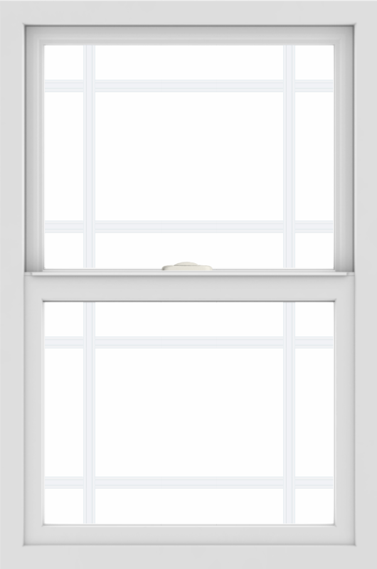 WDMA 24x36 (23.5 x 35.5 inch) White aluminum Single and Double Hung Window with Prairie Grilles