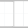 WDMA 84X60 (83.5 x 59.5 inch) White uPVC/Vinyl Sliding Window with Colonial Grilles