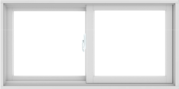 WDMA 48X24 (47.5 x 23.5 inch) White uPVC/Vinyl Sliding Window without Grids Interior