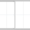 WDMA 72X60 (71.5 x 59.5 inch) White uPVC/Vinyl Sliding Window with Colonial Grilles