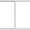 WDMA 84X48 (83.5 x 47.5 inch) White uPVC/Vinyl Sliding Window without Grids Exterior