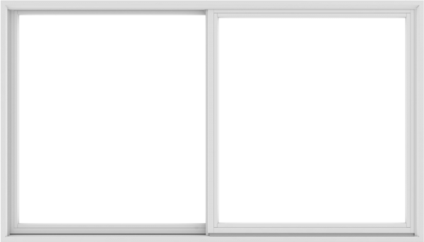 WDMA 84X48 (83.5 x 47.5 inch) White uPVC/Vinyl Sliding Window without Grids Exterior