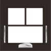 WDMA 24x24 (23.5 x 23.5 inch) Dark Bronze Aluminum Crank out Awning Window with Fractional Grilles