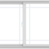WDMA 60X36 (59.5 x 35.5 inch) White uPVC/Vinyl Sliding Window with Prairie Grilles