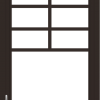 WDMA 24x36 (23.5 x 35.5 inch) Dark Bronze aluminum Crank out Casement Window with Top Colonial Grids