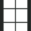 WDMA 24x36 (23.5 x 35.6 inch) black uPVC/Vinyl Crank out Casement Window with Colonial Grilles Interior