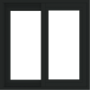 WDMA 24x24 (23.5 x 23.5 inch) black uPVC/Vinyl Slide Window without grids exterior