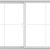 WDMA 84X48 (83.5 x 47.5 inch) White uPVC/Vinyl Sliding Window with Colonial Grilles