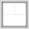 WDMA 24x24 (23.5 x 23.5 inch) White Aluminum Push out Casement Window with Fractional Grilles