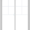 WDMA 48X60 (47.5 x 59.5 inch) White uPVC/Vinyl Sliding Window with Top Colonial Grids Grilles
