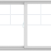 WDMA 48X36 (47.5 x 35.5 inch) White uPVC/Vinyl Sliding Window with Top Colonial Grids Grilles