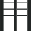 WDMA 24x36 (23.5 x 35.6 inch) black uPVC/Vinyl Slide Window with Top Colonial Grids Exterior